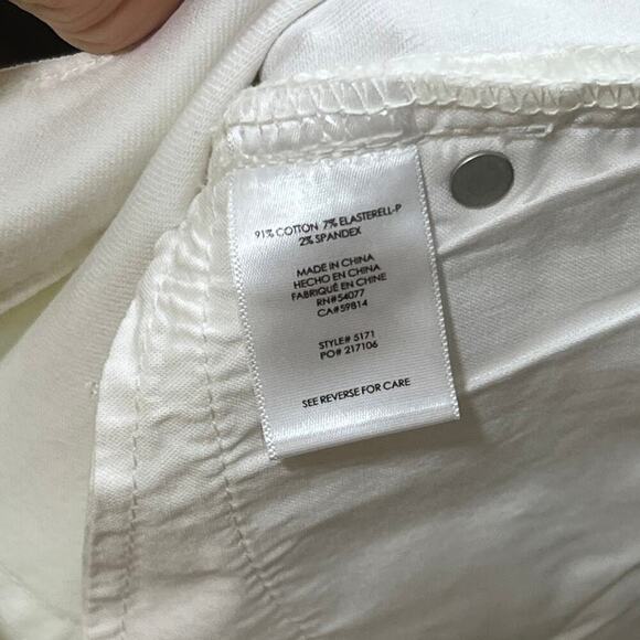 Cabi Jeans white Slim boyfriend ankle length womens size 8 - Picture 9 of 9